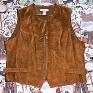 INNOVATION SPORT size 18 100% Leather vest Vintage